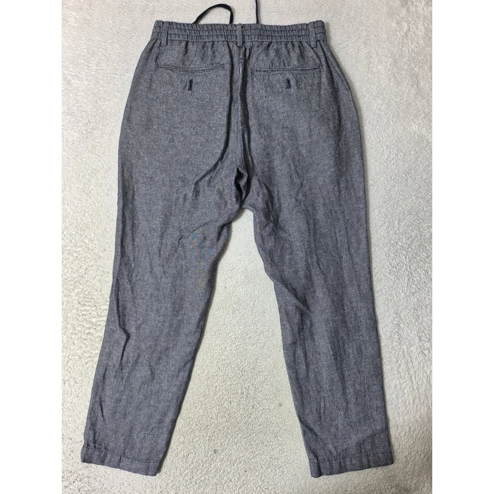 Banana Republic Athletic Linen Pants Mens 28/28 Preppy Navy Drawstring